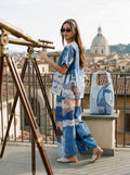 Geomatric Print Cord Set with Slouchy Tote - (Bag)